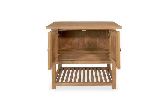Mueble de Baño Teca 2 Puertas Estante - Serie Calcun