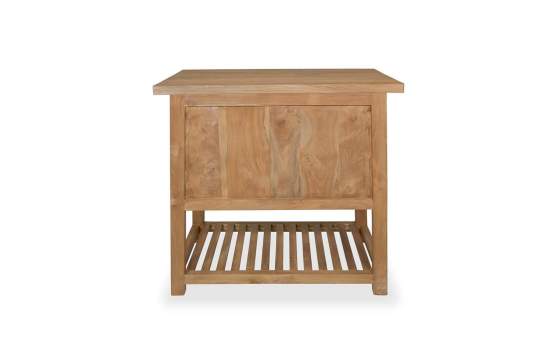 Mueble de Baño Teca 2 Puertas Estante - Serie Calcun