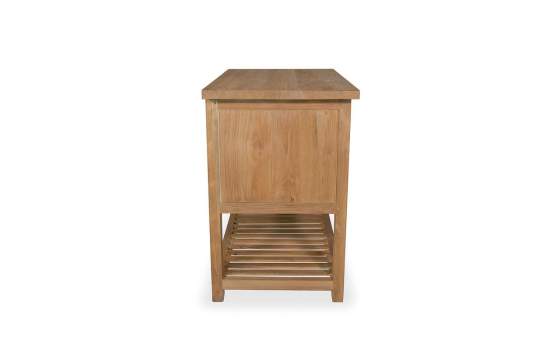 Mueble de Baño Teca 2 Puertas Estante - Serie Calcun