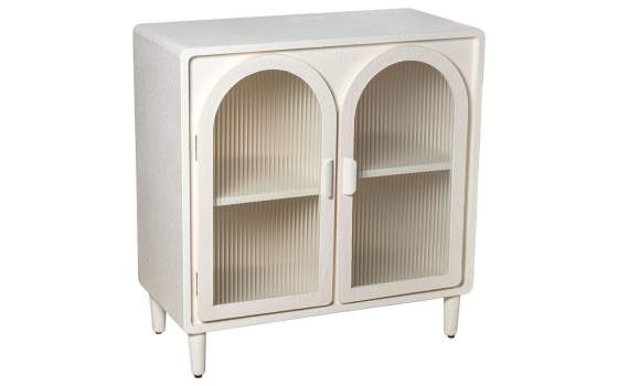 Mueble de Entrada 2 Puertas Diseño Actual Blanco Acester