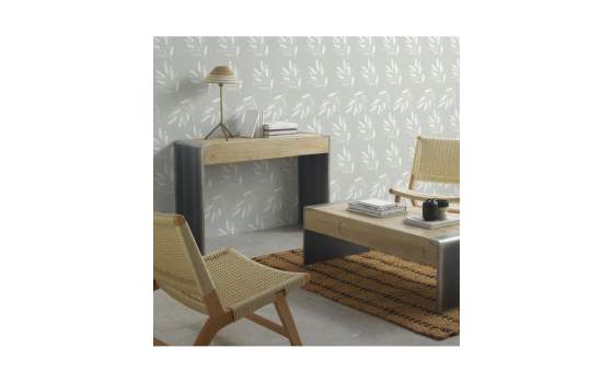 Mueble de Entrada Diseño Moderno Bicolor Serie Metallic