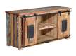 Mueble de TV en Madera Reciclada con Puertas Correderas Agelelli