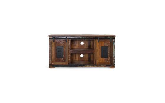 Mueble de TV en Madera Reciclada con Puertas Correderas Agelelli