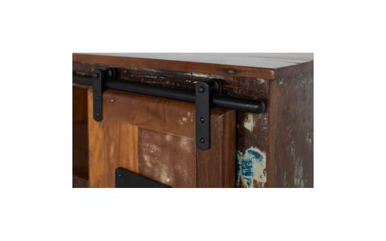 Mueble de TV en Madera Reciclada con Puertas Correderas Agelelli