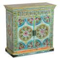 Mueble Entrada Etnico Mango Policromado 2 Puertas Ambros
