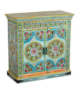 Mueble Entrada Etnico Mango Policromado 2 Puertas Ambros