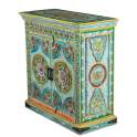 Mueble Entrada Etnico Mango Policromado 2 Puertas Ambros