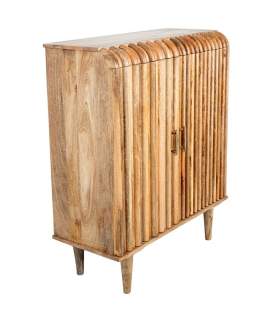 Mueble Entrada Madera Mango 2 Puertas Alistonadas Abrizzi