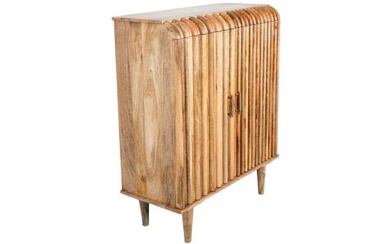 Mueble Entrada Madera Mango 2 Puertas Alistonadas Abrizzi