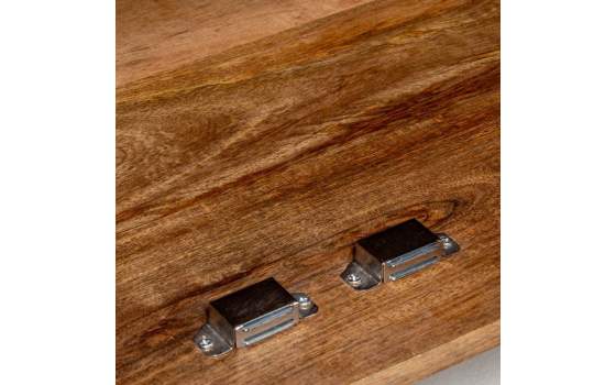 Mueble Entrada Madera Mango 2 Puertas Alistonadas Abrizzi