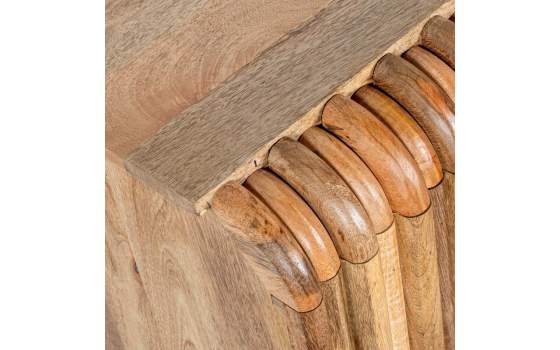 Mueble Entrada Madera Mango 2 Puertas Alistonadas Abrizzi
