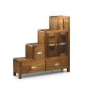 Mueble Escalera Colonial Flash Derecha 7 Cajones 2 Puertas