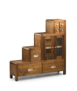 Mueble Escalera Colonial Flash Derecha 7 Cajones 2 Puertas