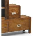 Mueble Escalera Colonial Flash Izquierda 2 Puertas 7 Cajones