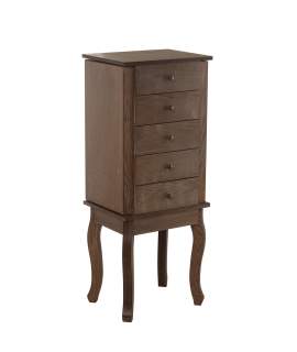 Mueble Joyero con Cajones y Puertas Roble Alauson