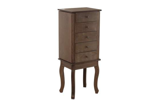 Mueble Joyero con Cajones y Puertas Roble Alauson