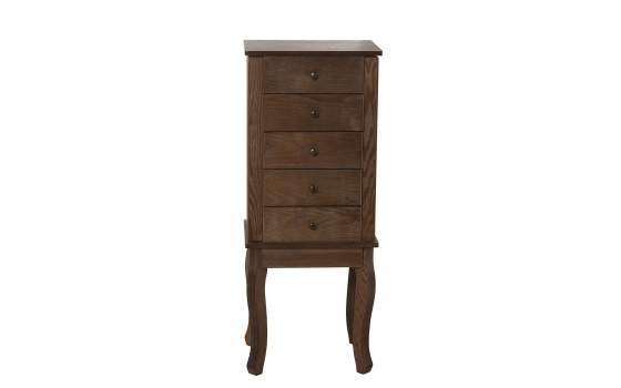 Mueble Joyero con Cajones y Puertas Roble Alauson