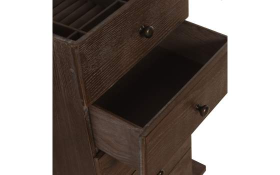 Mueble Joyero con Cajones y Puertas Roble Alauson