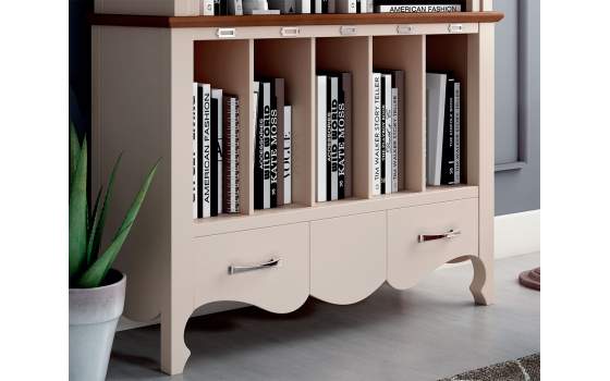 Mueble Librero Provenzal con 1 Cajon Serie Praga