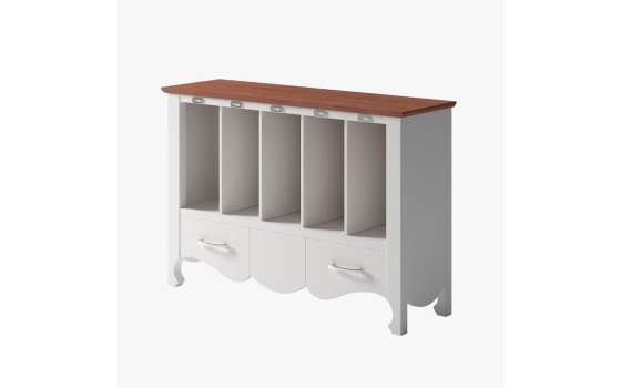 Mueble Librero Provenzal con 1 Cajon Serie Praga