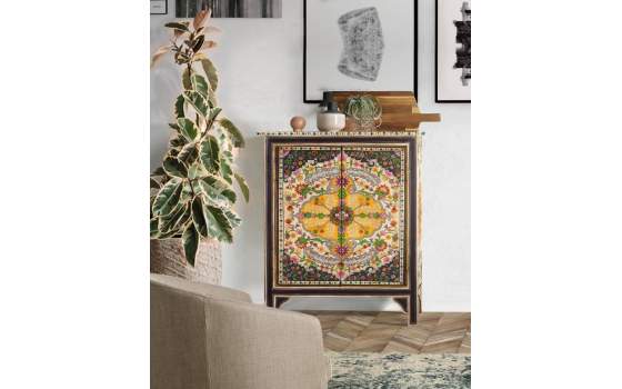 Mueble Oriental Chino 2 Puertas Pintado a Mano Dalian