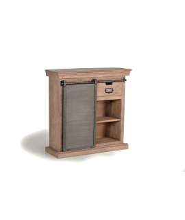 Mueble Recibidor 2 Cajones 1 Puerta Corredera Industrial Darkon