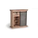 Mueble Recibidor 2 Cajones 1 Puerta Corredera Industrial Darkon
