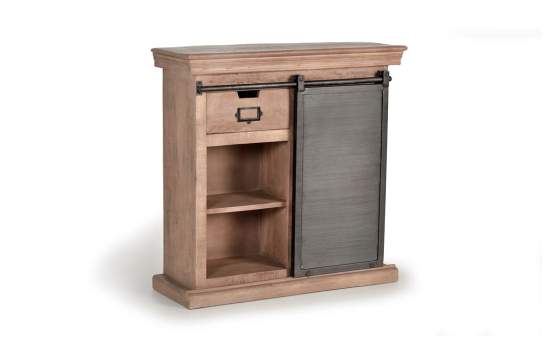 Mueble Recibidor 2 Cajones 1 Puerta Corredera Industrial Darkon