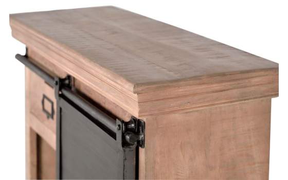 Mueble Recibidor 2 Cajones 1 Puerta Corredera Industrial Darkon