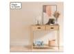 Mueble Recibidor 2 Cajones Color Roble Nature Serie Albada