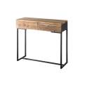 Mueble Recibidor 2 Cajones Madera Reciclada Metal Serie Lacerta