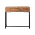 Mueble Recibidor 2 Cajones Madera Reciclada Metal Serie Lacerta