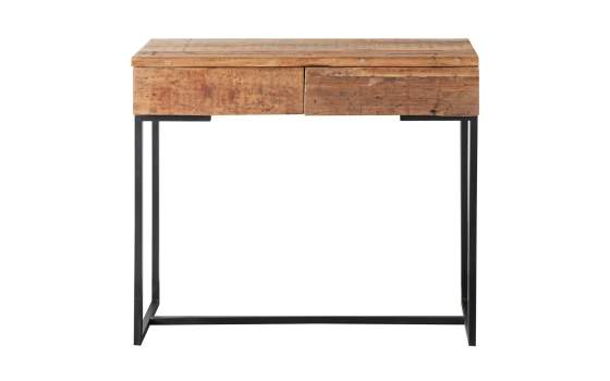 Mueble Recibidor 2 Cajones Madera Reciclada Metal Serie Lacerta