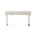 Mueble Recibidor 2 Cajones Tallados Blanco Madera - Serie Adrual