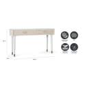 Mueble Recibidor 2 Cajones Tallados Blanco Madera - Serie Adrual