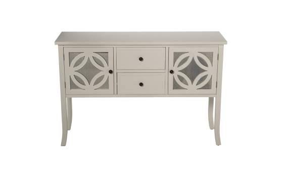 Mueble Recibidor 2 Puertas 2 Cajones Blanco Serie Alsian