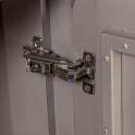 Mueble Recibidor 2 Puertas Talladas Gris y Dorado - Serie Axpe