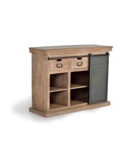Mueble Recibidor 3 Cajones 1 Puerta Corredera Industrial Darkon