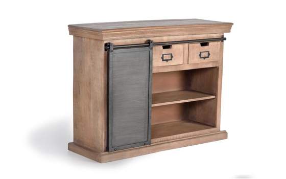 Mueble Recibidor 3 Cajones 1 Puerta Corredera Industrial Darkon
