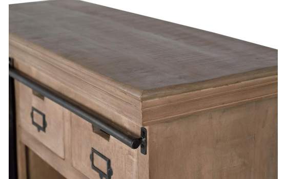 Mueble Recibidor 3 Cajones 1 Puerta Corredera Industrial Darkon