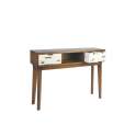 Mueble Recibidor 3 Cajones Bicolor Estilo Colonial Serie Nordik