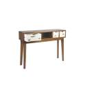 Mueble Recibidor 3 Cajones Bicolor Estilo Colonial Serie Nordik
