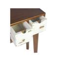 Mueble Recibidor 3 Cajones Bicolor Estilo Colonial Serie Nordik