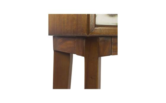 Mueble Recibidor 3 Cajones Bicolor Estilo Colonial Serie Nordik