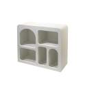 Mueble Recibidor 5 Huecos Blanco Contemporaneo Serie Aciska