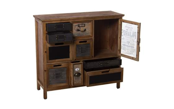 Mueble Recibidor 9 Cajones 1Puerta Diseño Industrial Abbial
