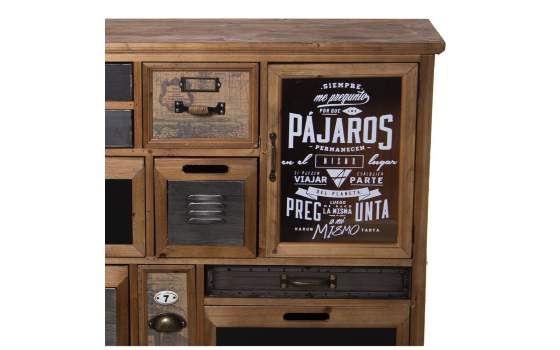 Mueble Recibidor 9 Cajones 1Puerta Diseño Industrial Abbial