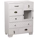 Mueble Recibidor Blanco 7 Cajones Tallados 1 Puerta Atderas