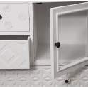 Mueble Recibidor Blanco 7 Cajones Tallados 1 Puerta Atderas