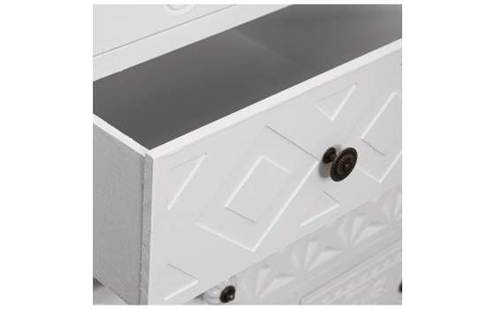 Mueble Recibidor Blanco 7 Cajones Tallados 1 Puerta Atderas